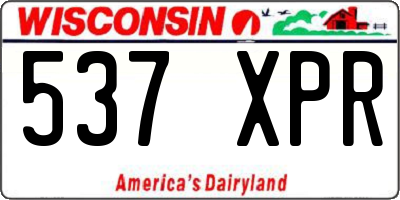 WI license plate 537XPR