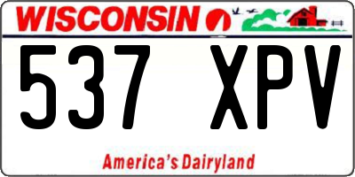 WI license plate 537XPV
