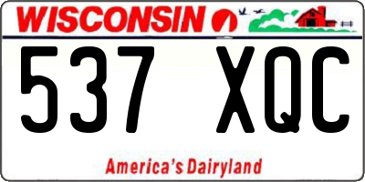 WI license plate 537XQC