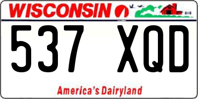 WI license plate 537XQD