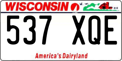 WI license plate 537XQE