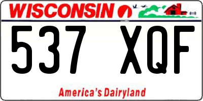 WI license plate 537XQF