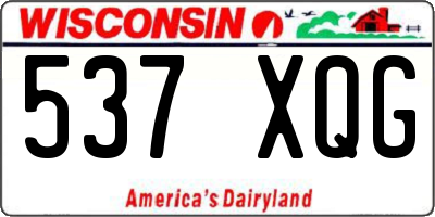 WI license plate 537XQG