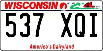 WI license plate 537XQI
