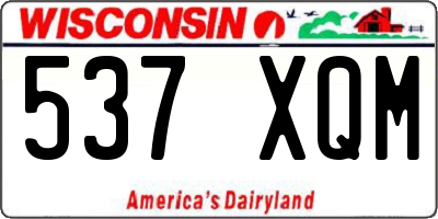 WI license plate 537XQM