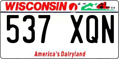 WI license plate 537XQN