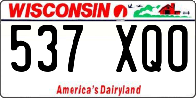 WI license plate 537XQO