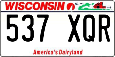 WI license plate 537XQR