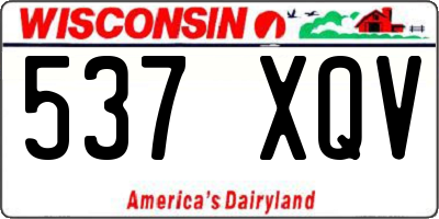 WI license plate 537XQV