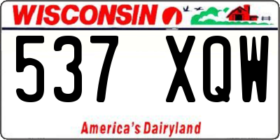 WI license plate 537XQW