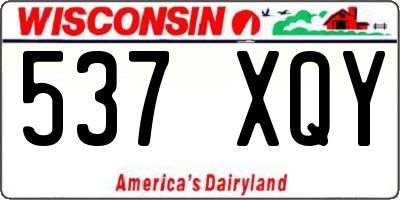 WI license plate 537XQY