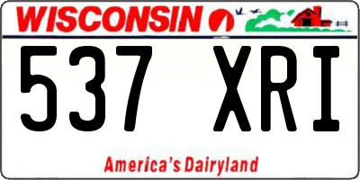 WI license plate 537XRI