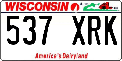 WI license plate 537XRK