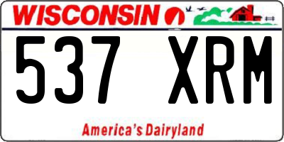 WI license plate 537XRM