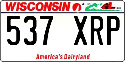 WI license plate 537XRP