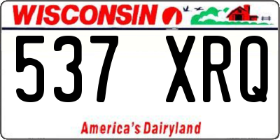WI license plate 537XRQ