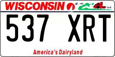 WI license plate 537XRT
