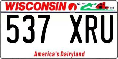 WI license plate 537XRU