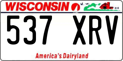 WI license plate 537XRV