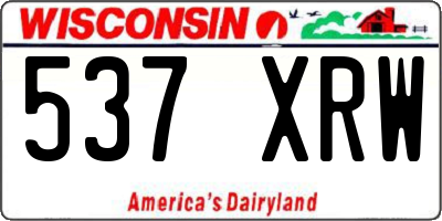 WI license plate 537XRW