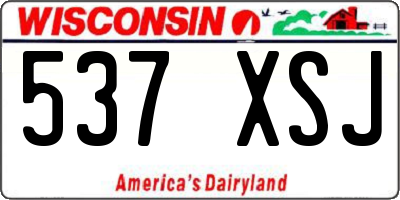WI license plate 537XSJ