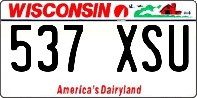 WI license plate 537XSU