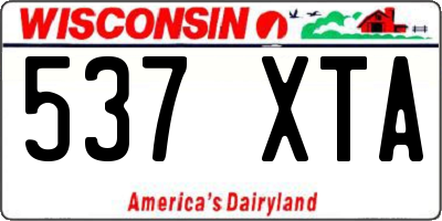 WI license plate 537XTA