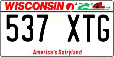 WI license plate 537XTG