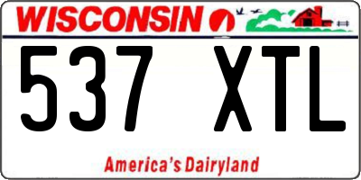 WI license plate 537XTL