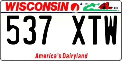 WI license plate 537XTW