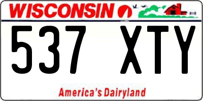 WI license plate 537XTY