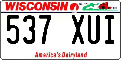 WI license plate 537XUI
