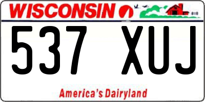 WI license plate 537XUJ