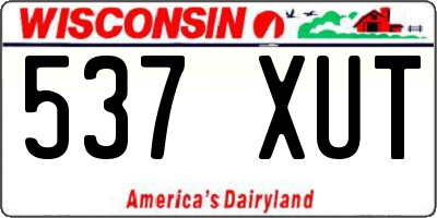 WI license plate 537XUT