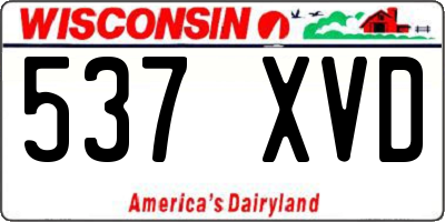 WI license plate 537XVD