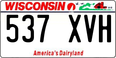 WI license plate 537XVH