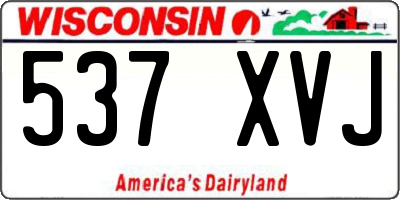 WI license plate 537XVJ