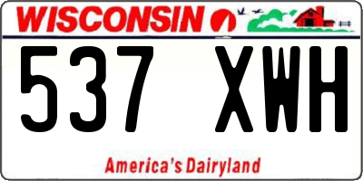 WI license plate 537XWH