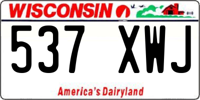 WI license plate 537XWJ