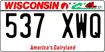 WI license plate 537XWQ
