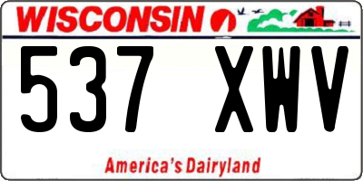 WI license plate 537XWV
