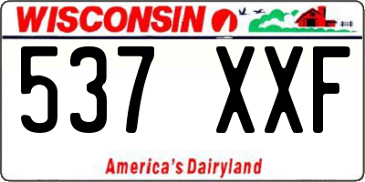 WI license plate 537XXF