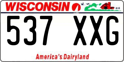 WI license plate 537XXG