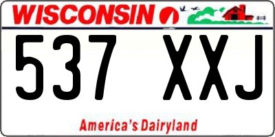 WI license plate 537XXJ
