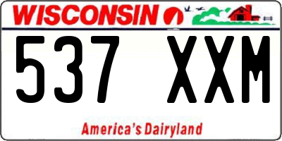 WI license plate 537XXM