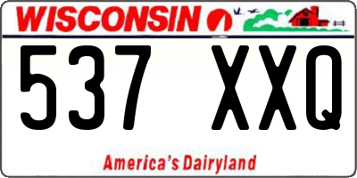 WI license plate 537XXQ