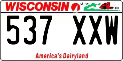 WI license plate 537XXW