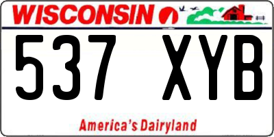 WI license plate 537XYB