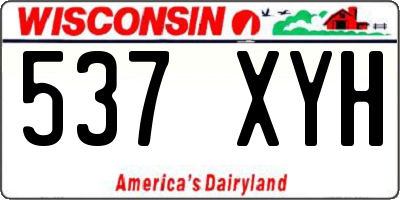 WI license plate 537XYH