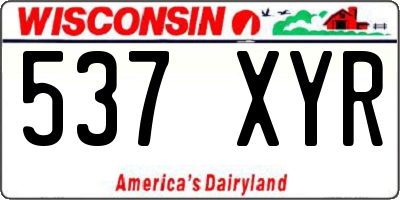 WI license plate 537XYR
